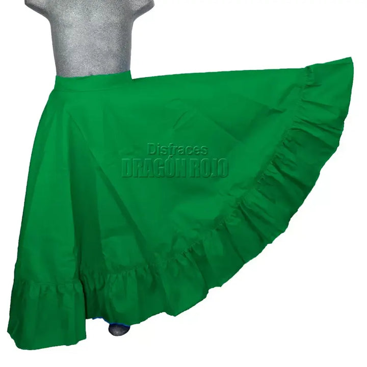 Falda de Danza Verde Bandera para niña y Adulto
